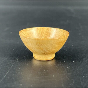 Dollhouse Miniature Artist M Hunt Black Maire Wood Bowl New Zealand Signed